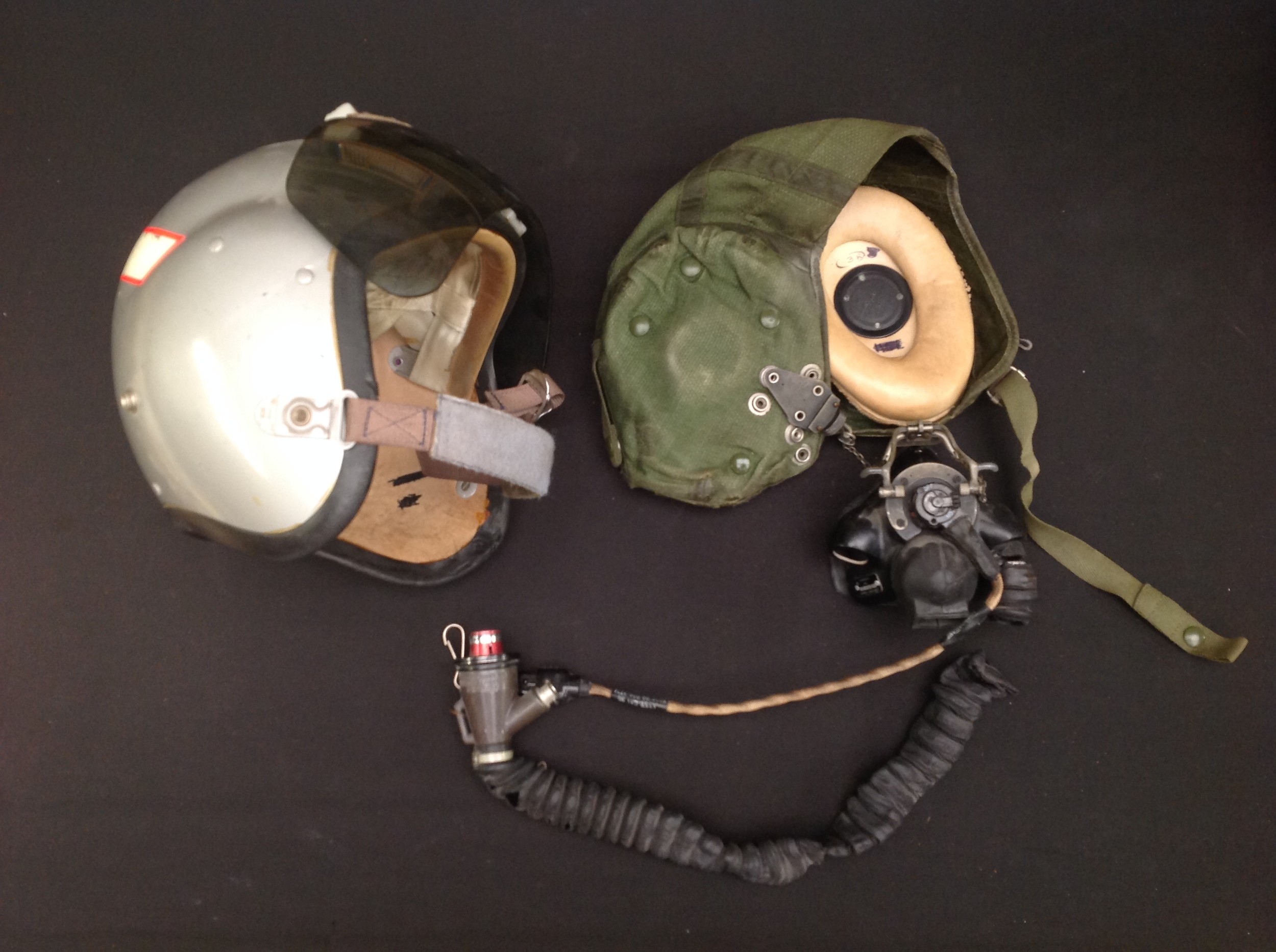 RAF Flying Helmet Mk Ia. Stores ref 22C/2117, size 2 regular, with sun visor along with Type G cloth