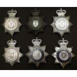 Queens Crown Derby County & Borough Constabulary Helmet Plate: Derbyshire Constabulary Night