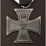 WW1 Imperial German Eisernes Kreuz 2. Klasse. Iron Cross 2nd Class. Makers mark to ring. Complete