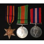 WW2 British Burma Star, Defence Medal and War Medal. All complete with original ribbons.