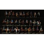 A collection of Del Prado painted cast metal figures, each mounted on horseback, including 1815