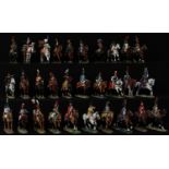 A collection of Del Prado painted cast metal figures, each mounted on horseback, including 1801