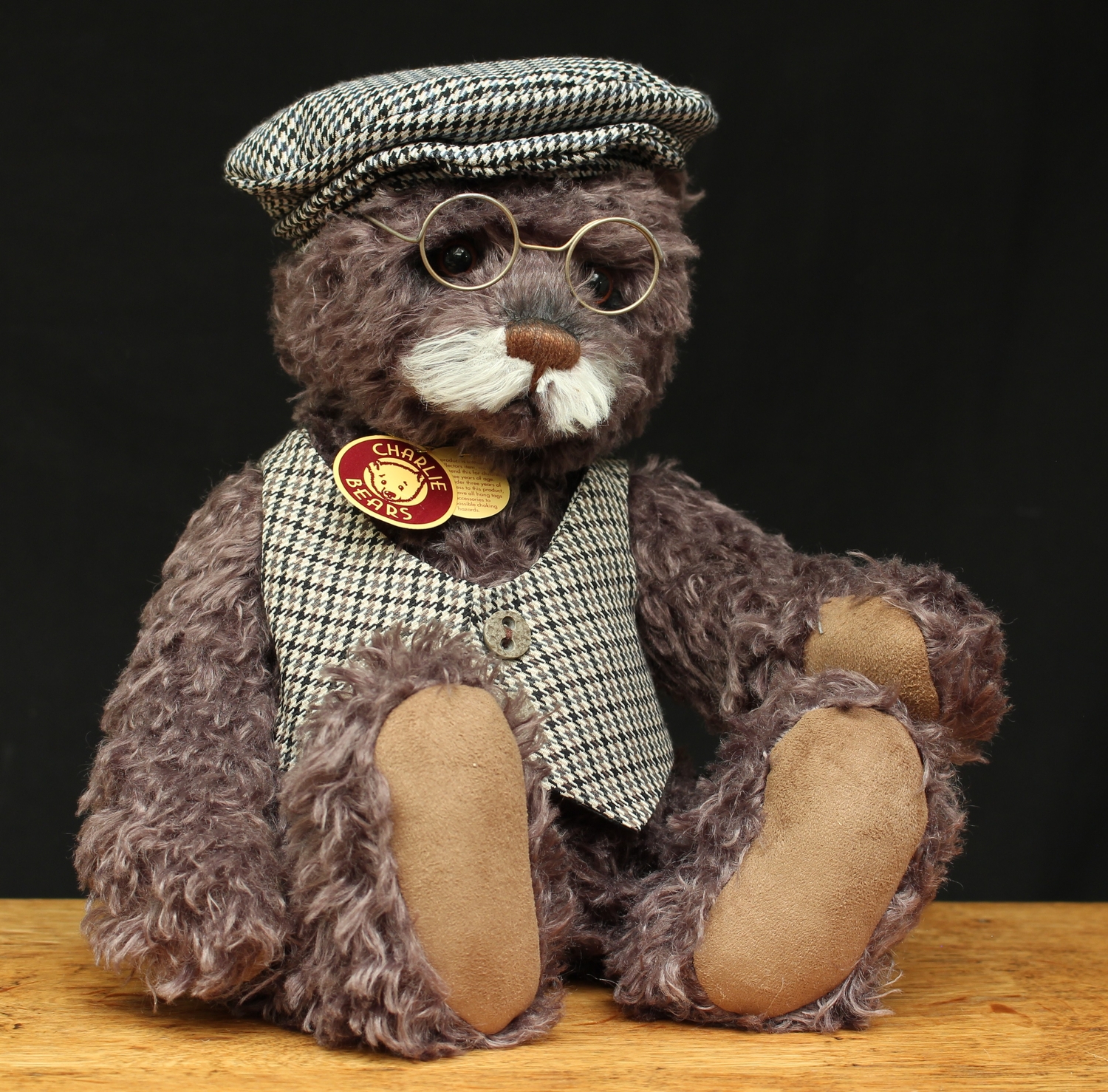 Charlie Bears CB131406B Grandpa teddy bear, from the 2013 Secret Collection, designed by Isabelle