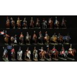 A collection of Del Prado painted cast metal figures, each mounted on horseback, including 1813