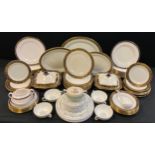 A Solian Ware dinner service, comprising dinner plates, dessert plates, side plates, bowls,