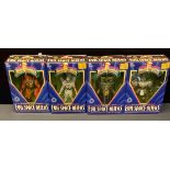 Power Rangers - Bandai Toys a set of four Evil Space Aliens, Calcifire, Merrick the Barbaric, Master