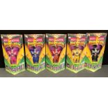 Mighty Morphin Power Rangers, Ban Dai, set of five action figures, Zack, Billy, Kimberley, Jason ,