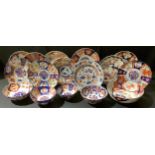 An 18th century Chinese plate, c.1770, 23cm diameter; a set of three Japanese Imari plates,