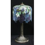 A Tiffany style side lamp, 66cm high