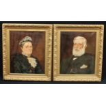 Charles E Baldock A Pair, Portraits of a distingusihed gentleman and his wife signed to verso, dated