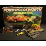 Scalextric Ford RS Cosworth racing set, boxed (unchecked); other additional cars