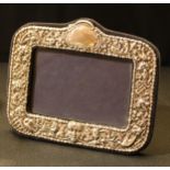 A Victorian style silver photograph frame, 17.5cm wide, London 1990