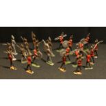Toys & Juvenalia - a collection of "semi-flat" loose lead soldiers, probably produced in Germany (