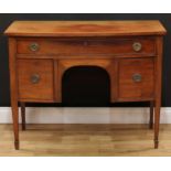 A George III Revival mahogany sideboard, of small proportions, 78cm high, 101cm wide, 53cm deep, c.