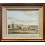 Michael Barnfather, Farm Talk, nr. Ewden Reservoir, North Derbyshire, signed, and dated '82, oil