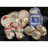 Ceramics - tea ware - Colclough, Royal Vale Rose pattern; Luberne; blue and white Abbey tureens; etc