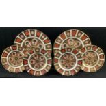 A pair of Royal Crown Derby Imari 1128 pattern side plates, 23.5cm diameter, printed marks, second
