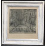After LS Lowry Pendlebury pencil drawing, 36cm x 39cm