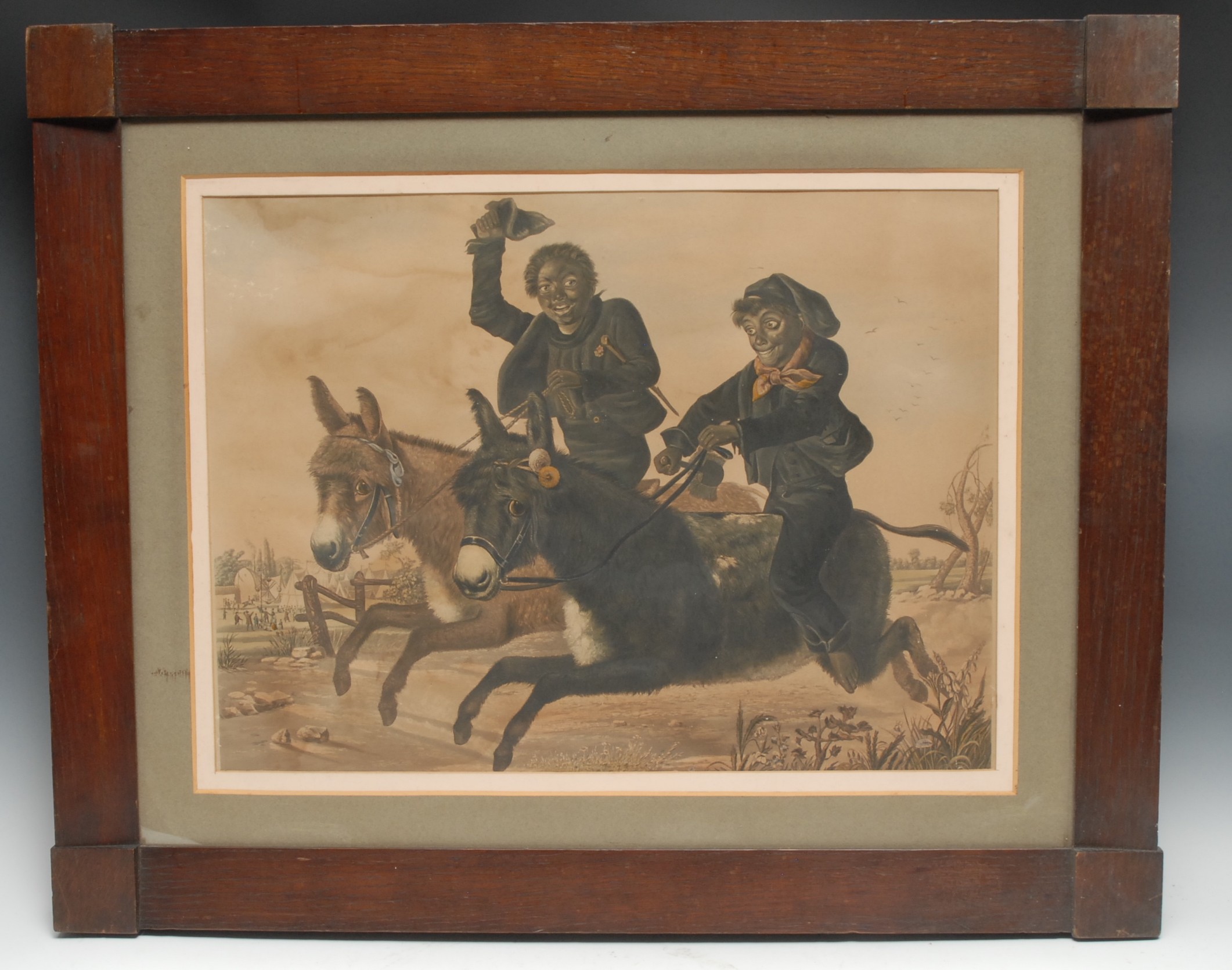 Horse Racing - Comical Caricature - Charles Hunt Snr, by, John Anster Fitzgerald, after, The