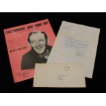 Autographs - Bing Crosby - a typed letter dated June 17th 1948, bearing signature; sheet music,