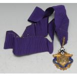 Ecclesiastical Decorations - a Church of England enameled silver gilt pendant medal, Fraternitatem