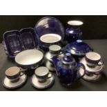 Denby Baroque table ware including serving dishes, casserole dish, teapot, cups and saucers, etc;