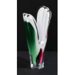 A Flygsfors Coquille art glass vase, 26cm high, mid-20th century