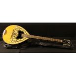 A bouzouki mandolin, soft black carry case