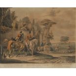 Hunting - Charles Hunt, by, Francis Calcraft Turner, after, a set of six, Bachelor's Hall, couloured