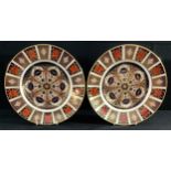 A Royal Crown Derby Imari 1128 pattern dinner plate, first quality; another, second quality (2)