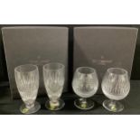 A pair of Waterford Lismore Diamond pattern iced beverage glasses, 165004, boxed; a pair of