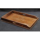 A Victorian oak butlers tray
