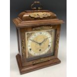 A walnut brass mounted Elliott bracket clock, 33cm