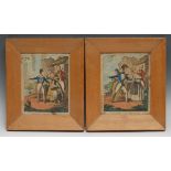 Interior Decoration - a pair of 19th century furnishing prints, The Young Sailor's Departure and