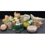 A quantity of Sylvac pottery including pixie jug, Irish harp vases, etc