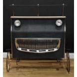 Retro Design - a kitsch home bar, as the front of a vintage car, perspex superstructure, the front