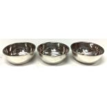 A set of three Victorian silver nut dishes, Williamson & Horton, London 1869