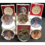 Collector's Plates - Franklin Mint, Bradford Exchange, Royal Albert, Danbury Mint, mostly boxed with