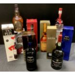 Liqueurs and Spirits - a bottle of Remy Martin Cognac; others, Tia Maria, Grand Marnier, Chivas,
