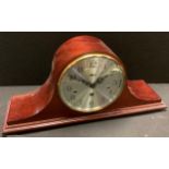 A Franz Hermle Westminster chime mantel clock, made in West Germany, 1050-020, with key, 50cm wide