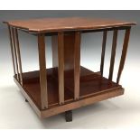 An Edwardian mahogany table top revolving bookcase, c.1905