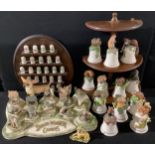 A set of twelve Franklin Porcelain Baby Animal bells, by Peter Barrett; a set of Franklin