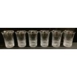 A set of six Webb cut glass tumblers, 10cm