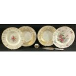 A Royal Crown Derby Imari miniature loving cup; a pair of Brocade dinner plates; others, Derby Days,