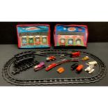 Toys - Thomas The Tank Engine model trains and soft carry cases with track; qty