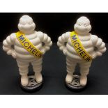 Advertising - Bibendum - a reproduction cast metal Michelin Man; another (2)