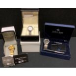 A gentleman's Christian Lars fashion wristwatch, boxed; others, Bella & Rose presentation set,