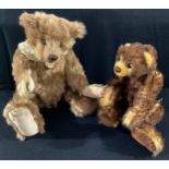 Toys & Juvenalia - two For the House of Bruin artist teddy bears, by Pam Howells, 40cm and 30cm high