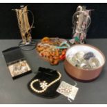 Costume Jewellery - Jaeger and other necklaces; yellow and silver coloured metal necklaces, part