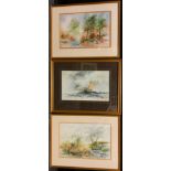 John S. Moody, A Pair, Peakland Landscapes, signed, watercolours, each 26cm x 39cm; another, by